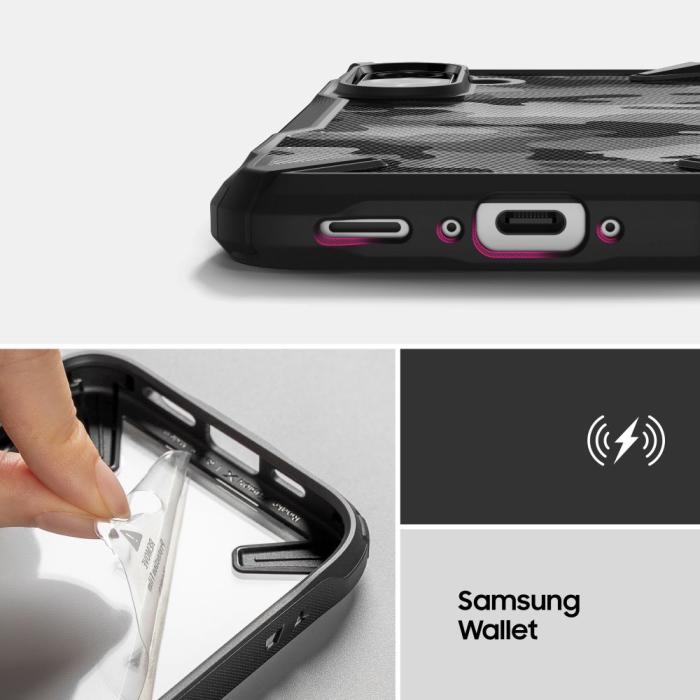 Bild 4, Ringke Samsung Galaxy A36 / A56 5G Skal Fusion X Camo Svart