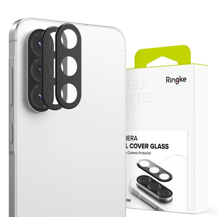 Bild 1, Ringke Galaxy A56 5G 2-PACK Linsskydd Härdat Glas Svart