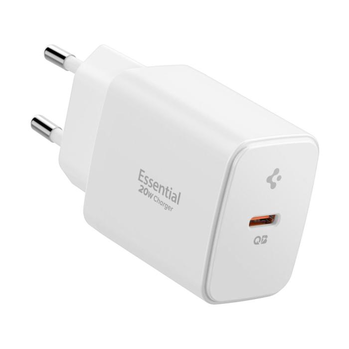 Bild 1, Spigen 20W USB-C Väggladdare Essential Vit