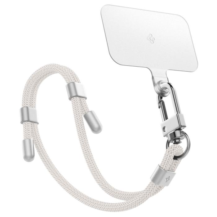Bild 3, Spigen Mobilsnöre / Handledsrem Strap Set Pearl White