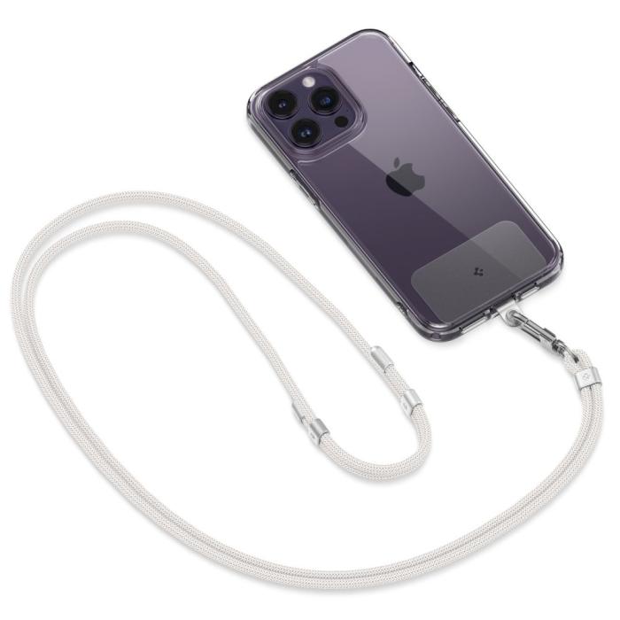 Bild 5, Spigen Mobilsnöre / Handledsrem Strap Set Pearl White