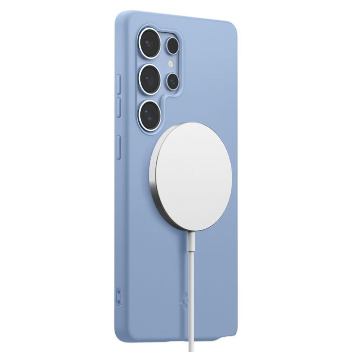 Bild 6, Spigen Galaxy S25 Ultra Skal MagSafe Silicone Fit Sapphire Blue