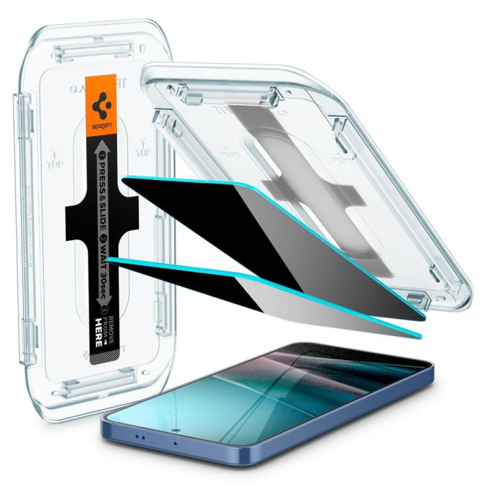 Bild 3, Spigen Galaxy S25 Plus/S24 Plus 2-PACK Skärmskydd GLAS.tR