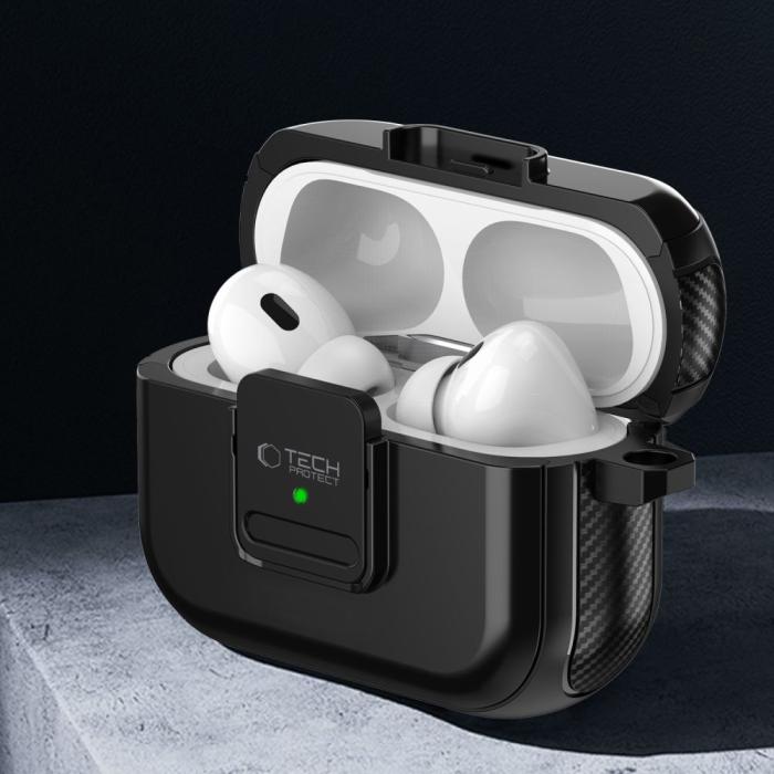 Bild 2, Tech-Protect AirPods Pro 2/1 Skal MagSafe Defender Hook Svart