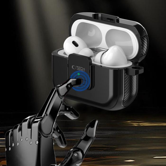Bild 4, Tech-Protect AirPods Pro 2/1 Skal MagSafe Defender Hook Svart