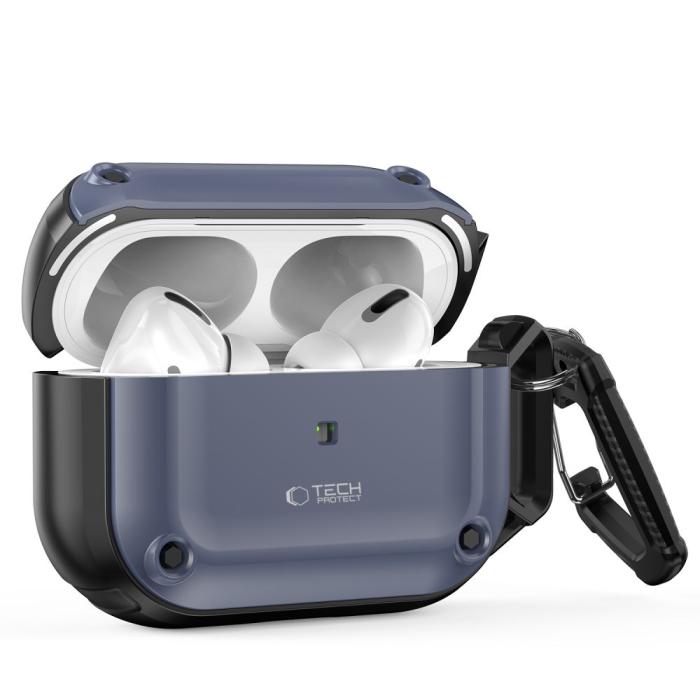 Bild 2, Tech-Protect AirPods Pro 2/1 Skal Rough Hook Steel Blue