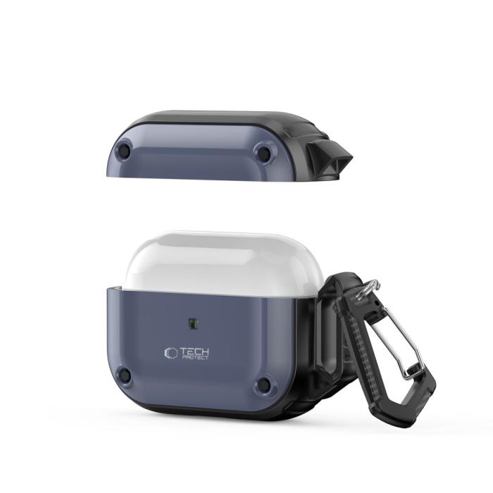 Bild 3, Tech-Protect AirPods Pro 2/1 Skal Rough Hook Steel Blue
