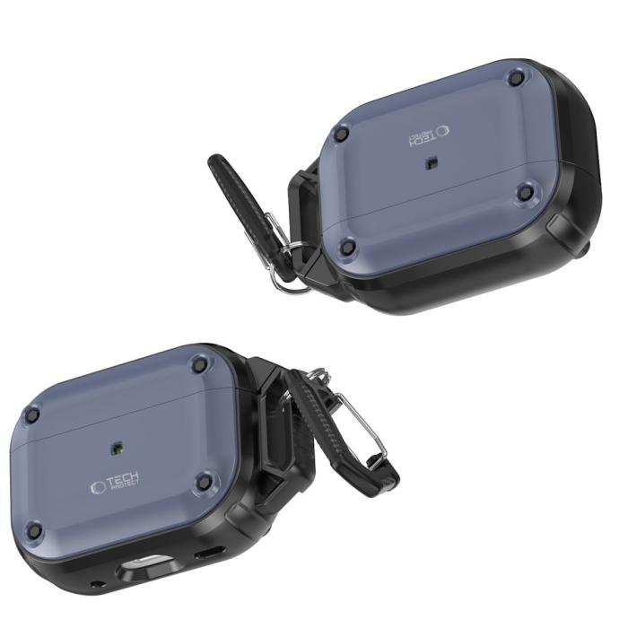 Bild 6, Tech-Protect AirPods Pro 2/1 Skal Rough Hook Steel Blue