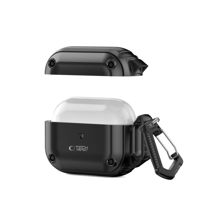 Bild 3, Tech-Protect AirPods Pro 2/1 Skal Rough Hook Svart