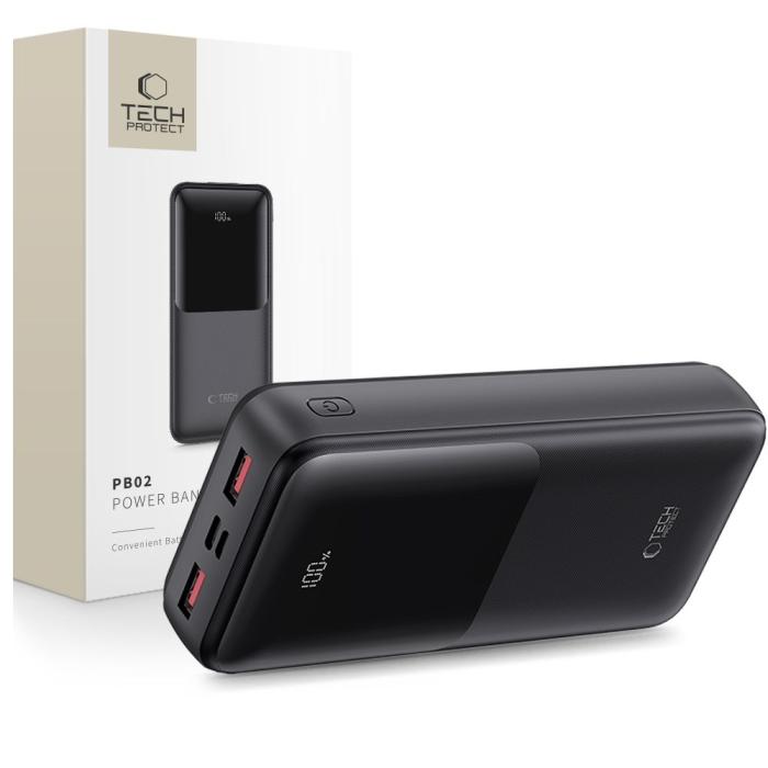 Bild 1, Tech-Protect 20000 mAh 22.5W Powerbank Svart