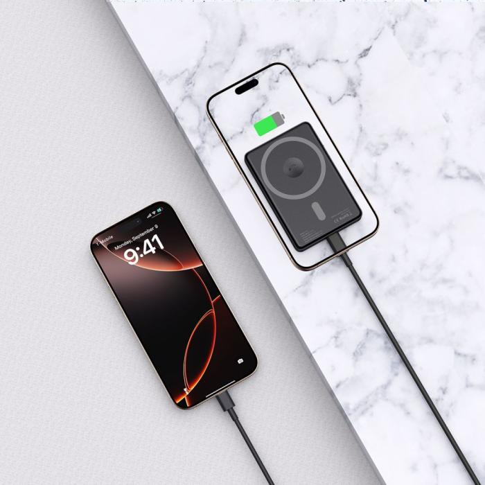 Bild 6, Tech-Protect 5000 mAh MagSafe Powerbank LifeMag Svart