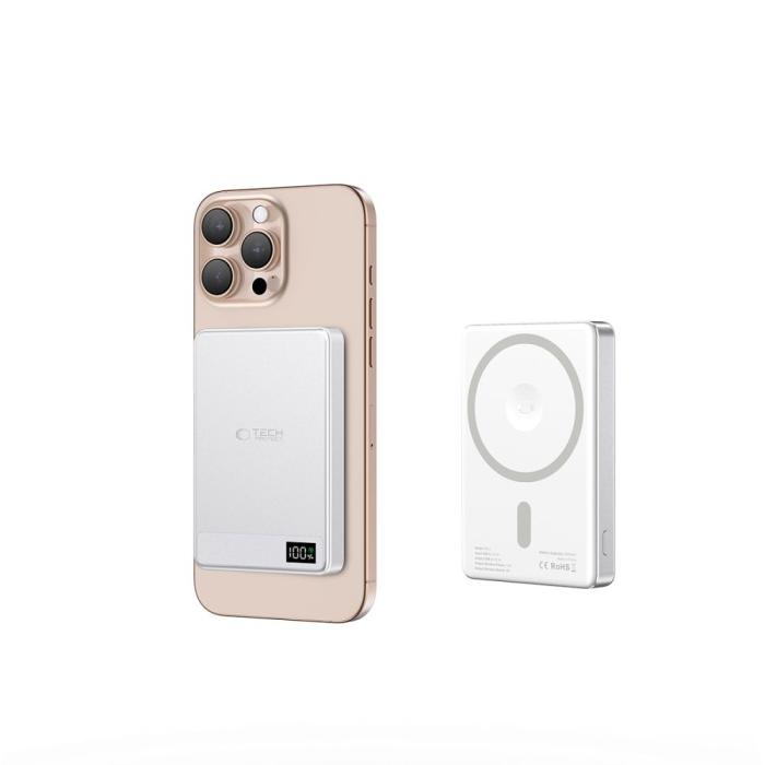 Bild 5, Tech-Protect 5000 mAh MagSafe Powerbank LifeMag Silver