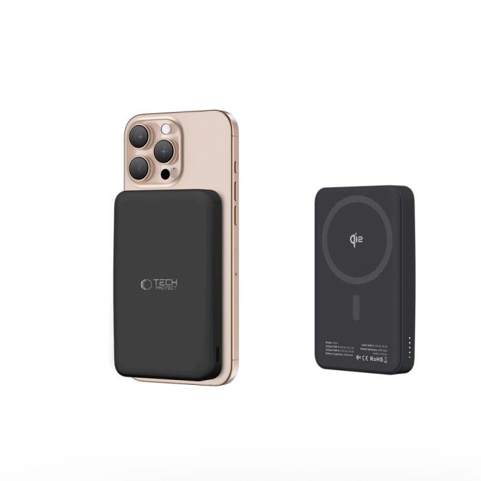 Bild 5, Tech-Protect 10000 mAh Qi2 MagSafe Powerbank LifeMag Svart