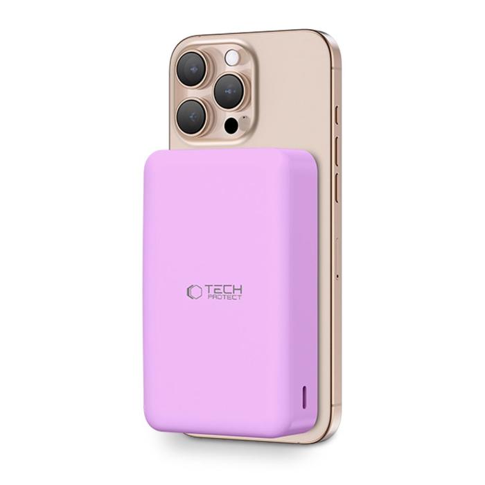 Bild 2, Tech-Protect 20000 mAh MagSafe Powerbank LifeMag Lila