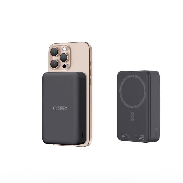 Bild 5, Tech-Protect 20000 mAh MagSafe Powerbank LifeMag Svart