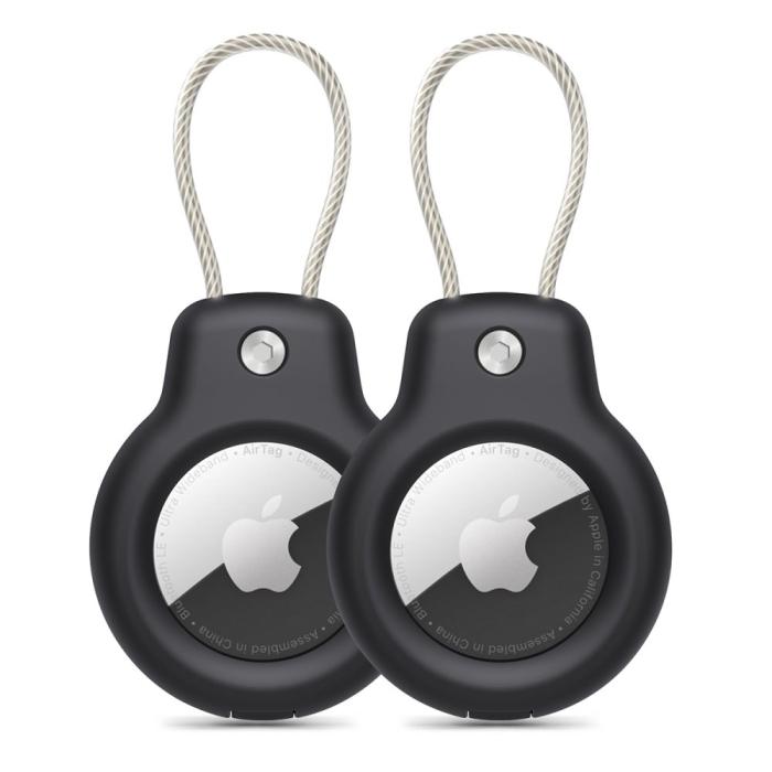 Bild 1, Tech-Protect Apple AirTag 2-PACK Hållare Rough Vein Svart