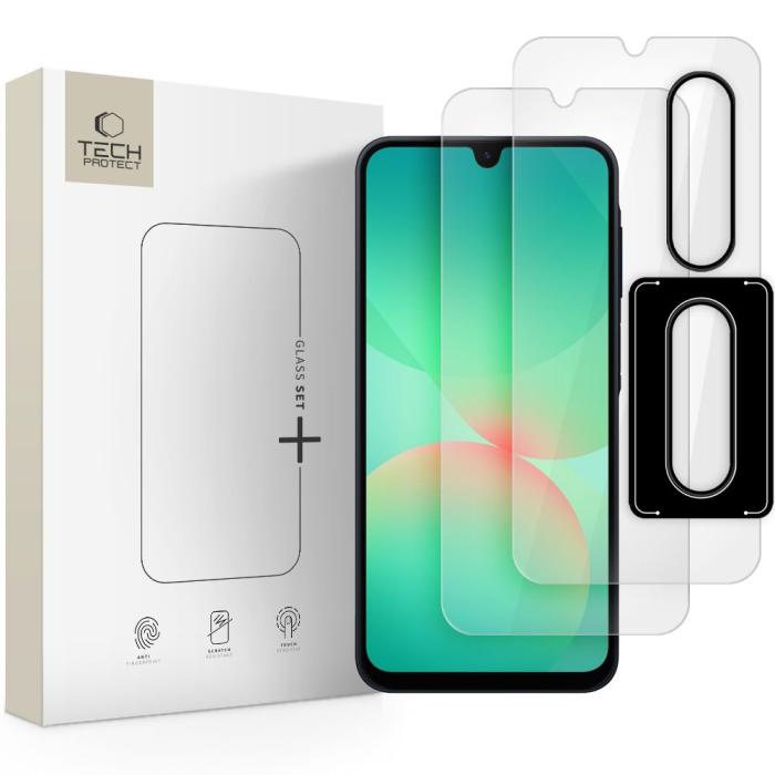 Bild 1, Tech-Protect Galaxy A26 5G 3-PACK Skärmskydd / Linsskydd