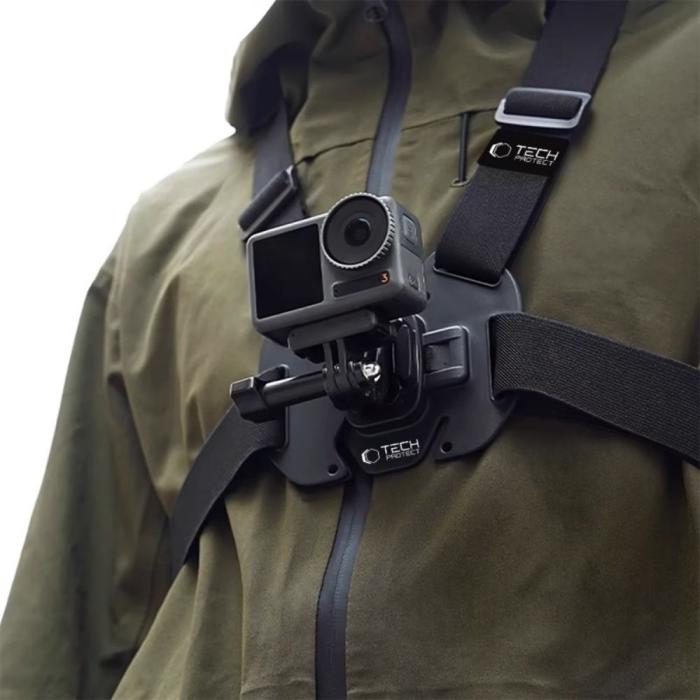 Bild 3, Tech-Protect Bröstsele För GoPro / DJI Actionkamera Svart
