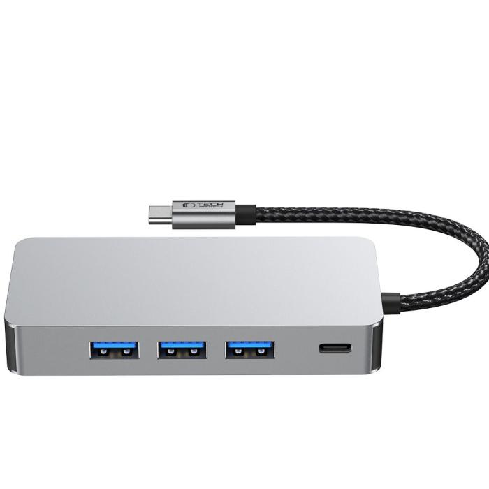 Bild 4, Tech-Protect 9in1 USB-C Hub - USB-C/USB 3.0/2.0/HDMI/SD/TF/RJ45