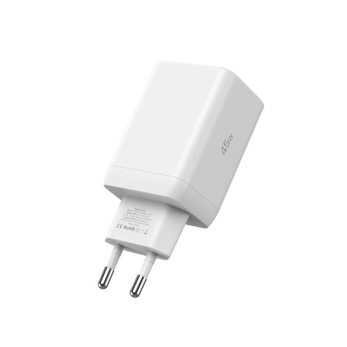 Bild 3, Tech-Protect 45W PD 2x USB-C Väggladdare Vit