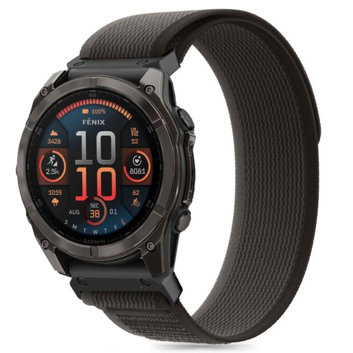 Bild 3, Tech-Protect Garmin Fenix 26 mm Armband Nylon Svart/Orange