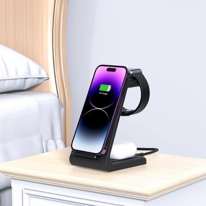Bild 6, Tech-Protect 15W Qi 3in1 Trådlös Laddare Apple Svart
