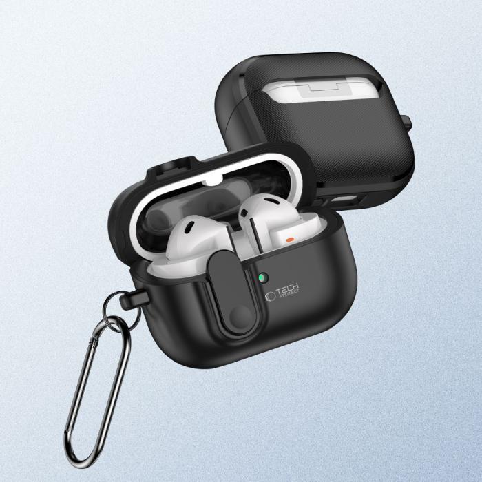 Bild 2, Tech-Protect Galaxy Buds 3/3 Pro Skal Slim Hook Svart