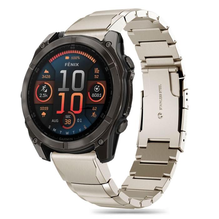Bild 1, Tech-Protect Garmin Fenix 26 mm Armband Steelband Titanium