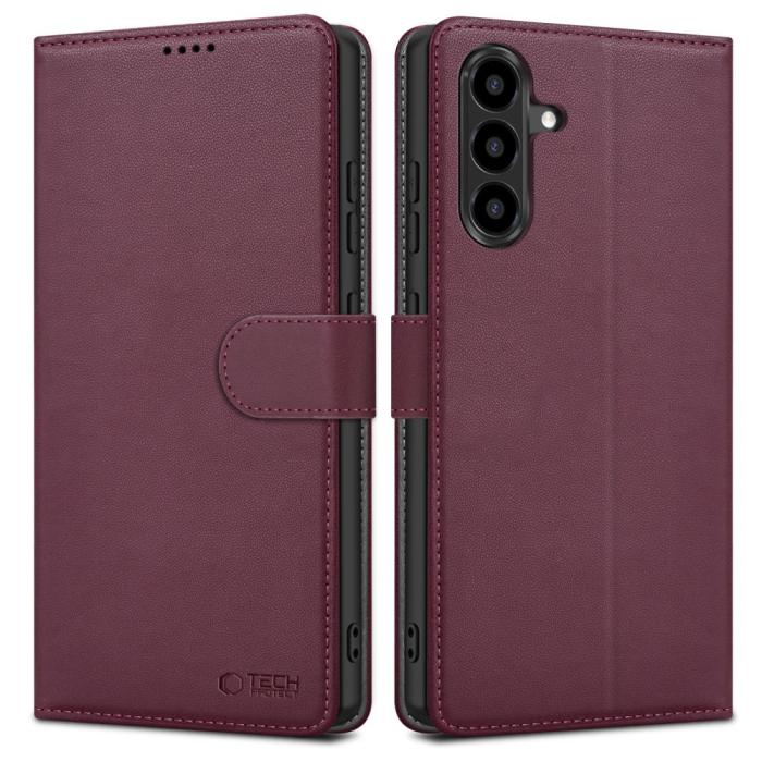 Bild 1, Tech-Protect Samsung Galaxy A56 5G Fodral Läder Mulberry