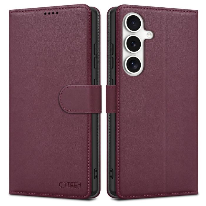 Bild 1, Tech-Protect Samsung Galaxy S25 Fodral Läder Muberry