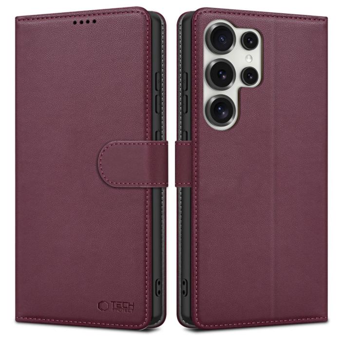 Bild 1, Tech-Protect Samsung Galaxy S25 Ultra Fodral Läder Mulberry