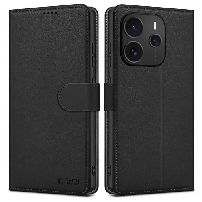 Bild 1, Tech-Protect Xiaomi Redmi Note 14 5G Fodral Läder Svart