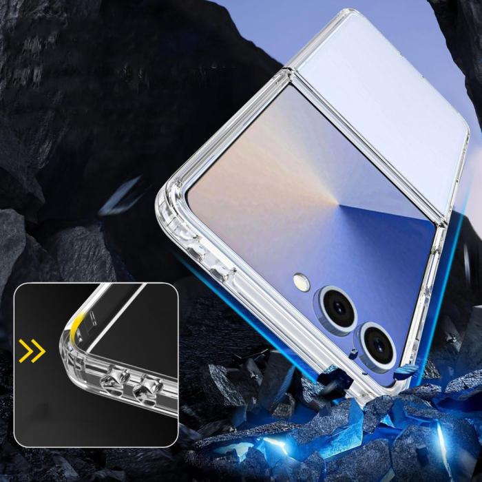 Bild 3, Tech-Protect Galaxy Z Flip 7 Skal FlexAir Hybrid Transparent