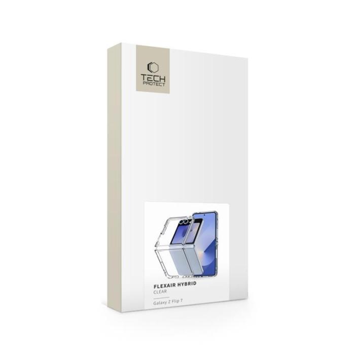 Bild 4, Tech-Protect Galaxy Z Flip 7 Skal FlexAir Hybrid Transparent