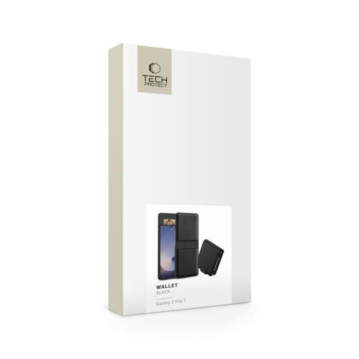 Bild 4, Tech-Protect Galaxy Z Flip 7 Fodral Läder Svart
