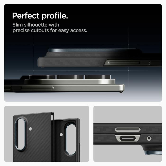 Bild 5, Spigen Galaxy Z Fold 7 Skal AirSkin Aramid Svart