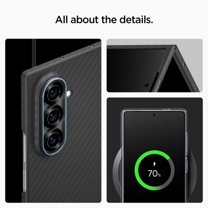 Bild 6, Spigen Galaxy Z Fold 7 Skal AirSkin Aramid Svart