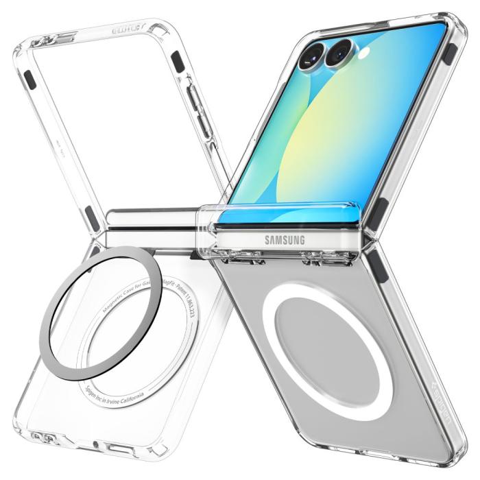 Bild 4, Spigen Galaxy Z Flip 7 Skal MagSafe Ultra Hybrid Pro Clear/White
