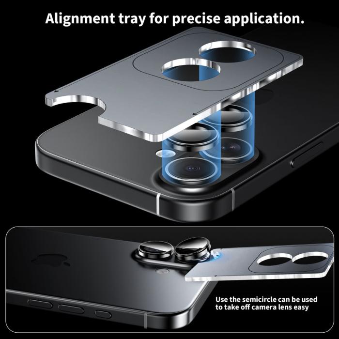 Bild 6, Tech-Protect iPhone 17 Linsskydd CamRing Fit+ Svart