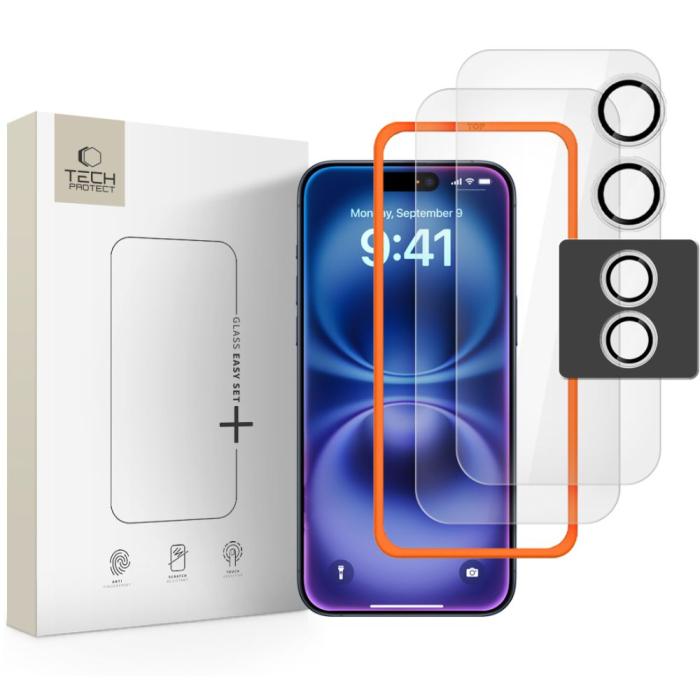 Bild 1, Tech-Protect iPhone 17 3-PACK Skärmskydd/Linsskydd