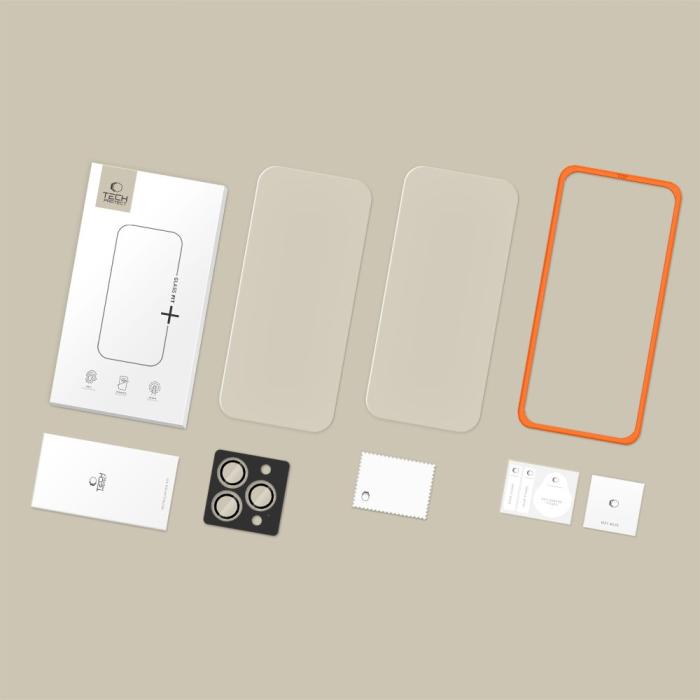 Bild 3, Tech-Protect iPhone 17 Pro/16 Pro 3-PACK Skärmskydd/Linsskydd