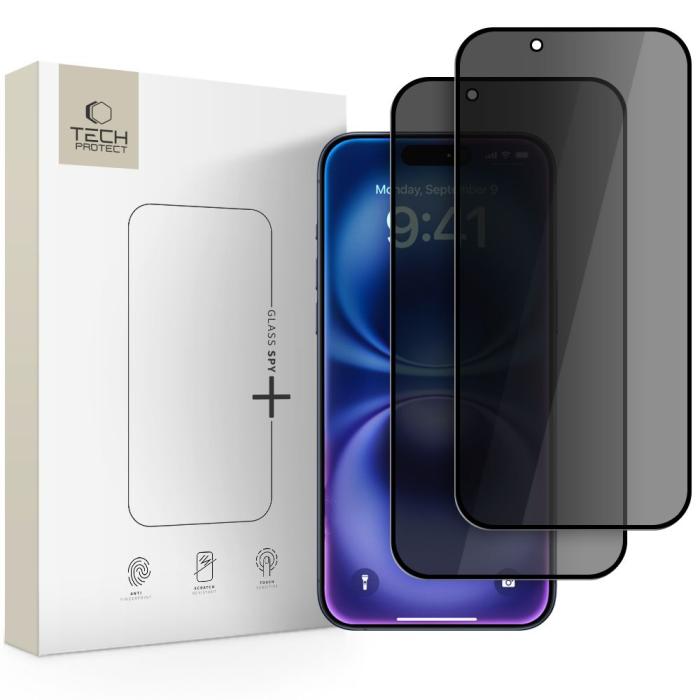 Bild 1, Tech-Protect iPhone Air 2-PACK Skärmskydd Härdat Glas Privacy