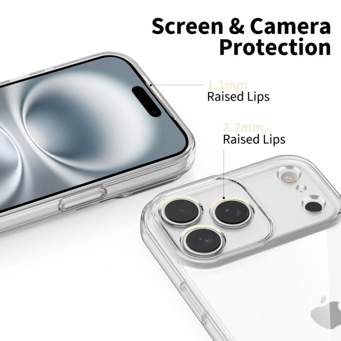 Bild 3, Tech-Protect iPhone 17 Pro Skal FlexAir Transparent