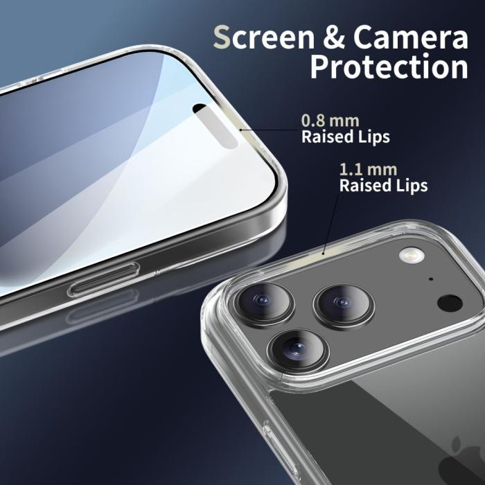 Bild 3, Tech-Protect iPhone 17 Pro Max Skal FlexAir Hybrid Transparent