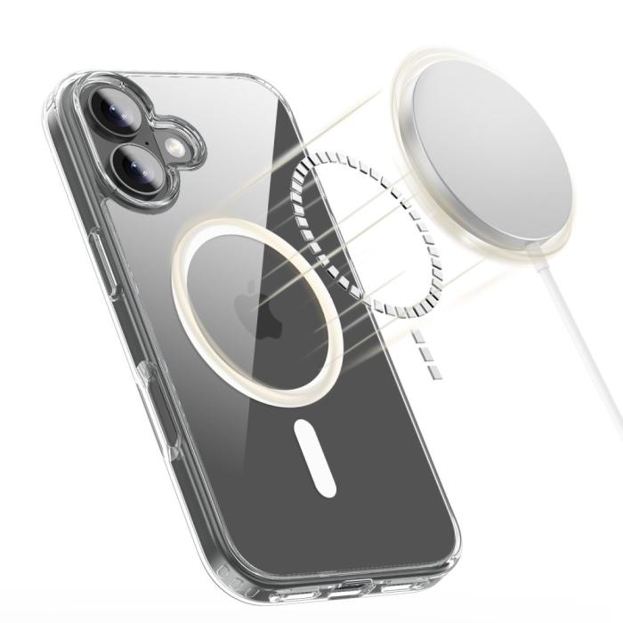 Bild 2, Tech-Protect iPhone 17 Skal MagSafe FlexAir Hybrid Transparent
