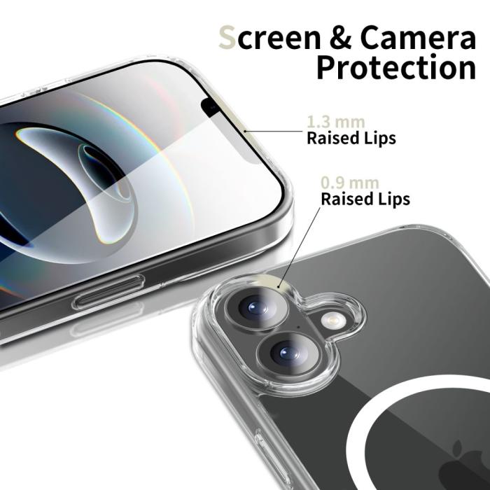 Bild 5, Tech-Protect iPhone 17 Skal MagSafe FlexAir Hybrid Transparent
