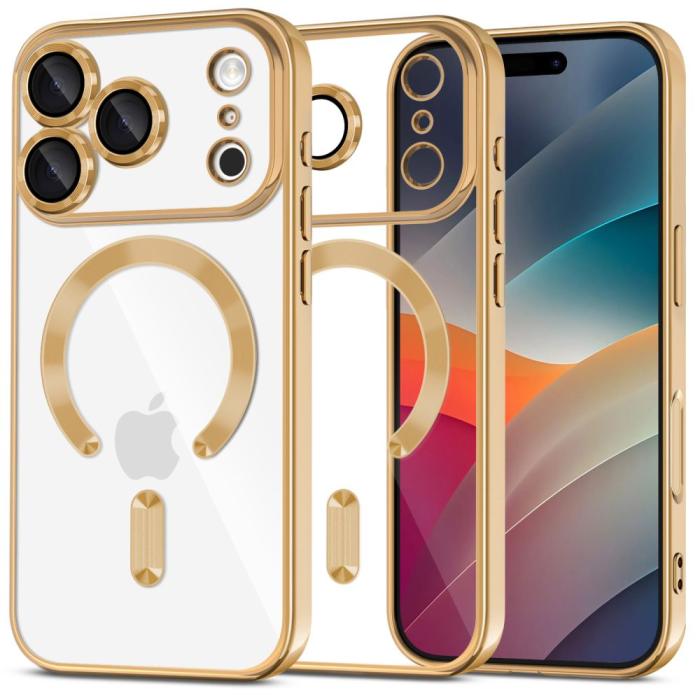 Bild 1, Tech-Protect iPhone 17 Pro Skal MagSafe MagFlex Shiny Gold
