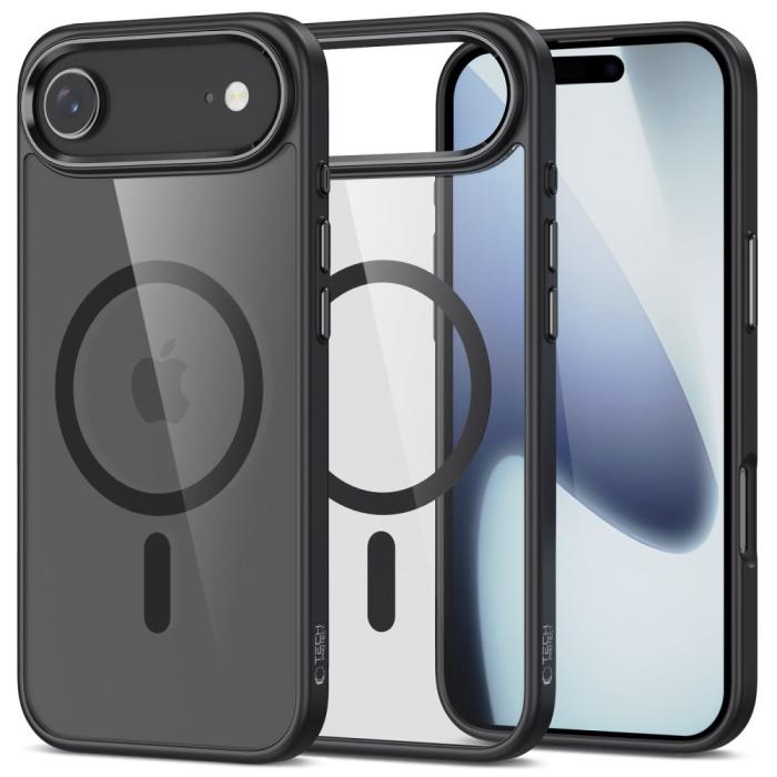 Bild 1, Tech-Protect iPhone Air Skal MagSafe BasicMag Matt Svart/Transparent