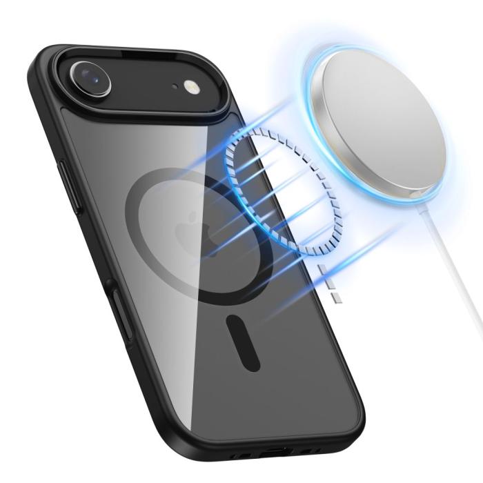 Bild 2, Tech-Protect iPhone Air Skal MagSafe BasicMag Matt Svart/Transparent