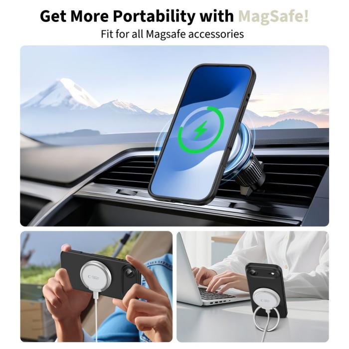 Bild 3, Tech-Protect iPhone Air Skal MagSafe Silicone Svart